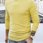 Dstreet Elegantní svetr ve žluté barvě