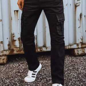 Dstreet Trendy kapsáčové rifle v černé barvě