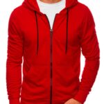 Inny Červená mikina s kapucí na zip B1211