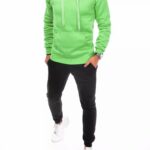 Dstreet Pohodlná zeleno-černá tepláková souprava