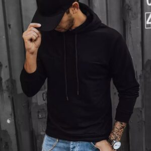 Dstreet Černá mikina v trendy provedení