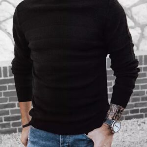Dstreet Atraktivní svetr v černé barvě