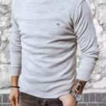 Dstreet Stylový světle šedý polorolák