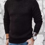 Dstreet Trendy pletený černý rolák