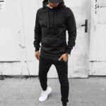 Dstreet Atraktivní tepláková souprava v černé barvě