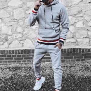 Dstreet Originální světle šedá tepláková souprava