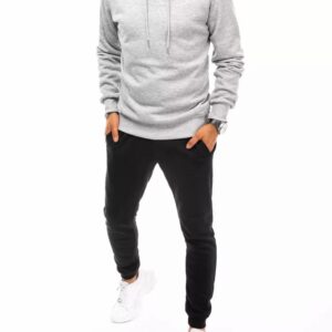 Dstreet Světle šedo-černá pohodlná tepláková souprava