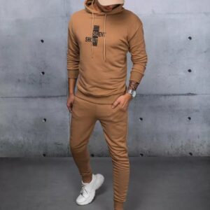 Dstreet Atraktivní kamelová tepláková souprava