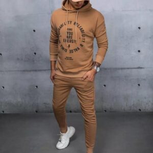 Dstreet Nádherná kamelová tepláková souprava