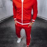 Dstreet Červená stylová tepláková souprava