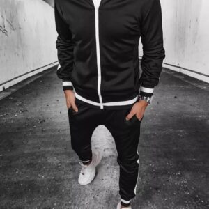 Dstreet Černá stylová tepláková souprava