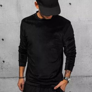 Dstreet Velurová mikina v černé barvě