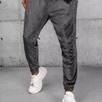 Dstreet Šedé velurové tepláky