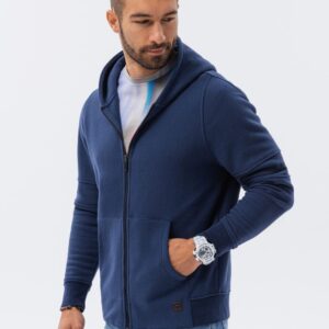 Ombre Clothing Granátová mikina s kapucí V3 B1423