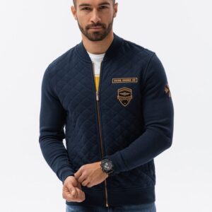 Ombre Clothing Granátová bomber mikina V3 B1422