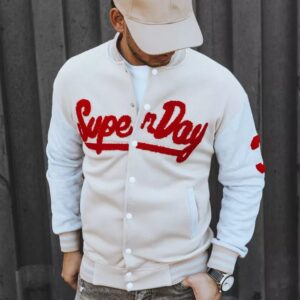 Dstreet Ecru baseballová mikina