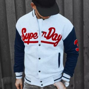 Dstreet Šedá baseballová mikina