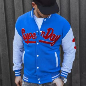 Dstreet Nebesky modrá baseballová mikina