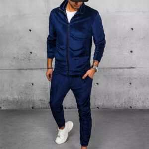 Dstreet Velurová tepláková souprava v granátové barvě