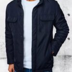 Dstreet Atraktivní prošívaná granátová bunda