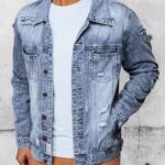 Dstreet Nebesky modrá trendy riflová bunda