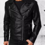 Dstreet Stylová pánská koženka v černé barvě