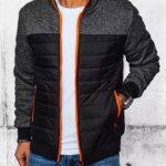 Dstreet Zajímavá černá přechodná bunda