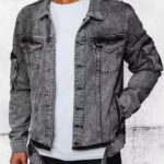 Dstreet Stylová riflová bunda v šedé barvě