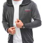 Inny Šedá mikina na zip s nápisem B1557