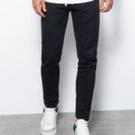 Ombre Clothing Pohodlné tepláky v černé barvě P946