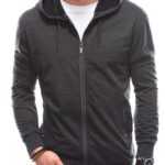 Inny Tmavě šedá mikina s kapucí B1560