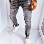 Dstreet Trendy černé pánské jogger kalhoty