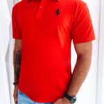 Dstreet Červená pohodlná polokošile s nášivkou