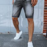 Dstreet Úžasné riflové kraťasy v černé barvě