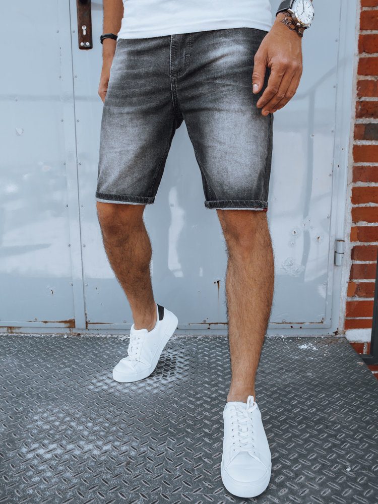 Dstreet Úžasné riflové kraťasy v černé barvě Dstreet Úžasné riflové kraťasy v černé barvě